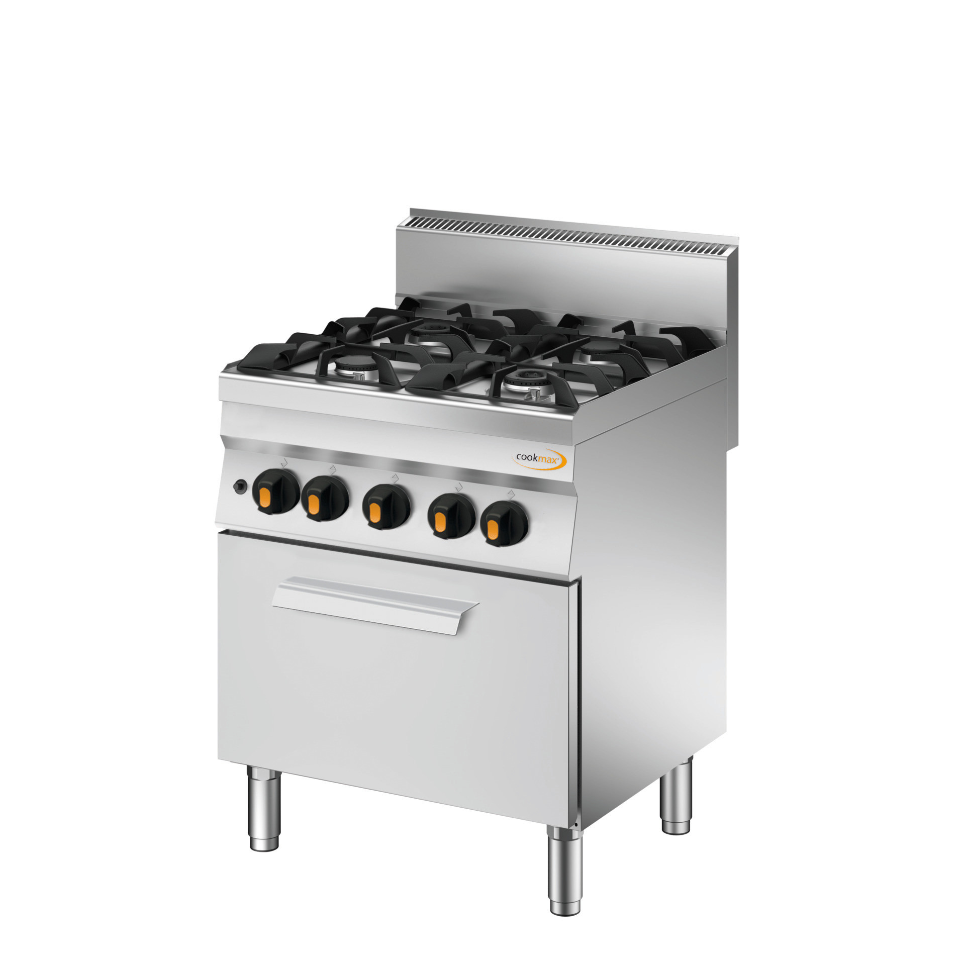 Gas-Herd, 4 Brenner, mit Elektro-Backofen statisch